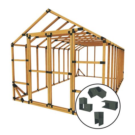 sturdy metal brackets to build sheds|shed frame kit with lumber.